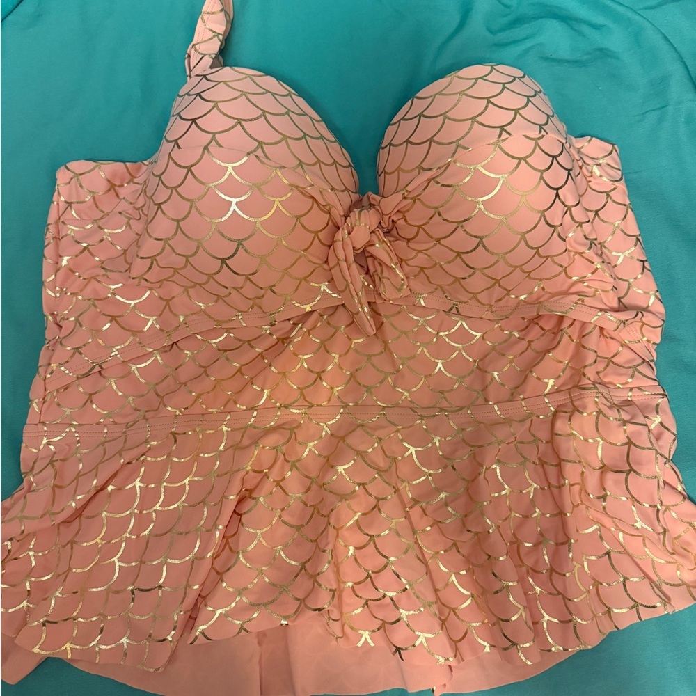 Gold and Pink Mermaid Scale Women's Swimwear